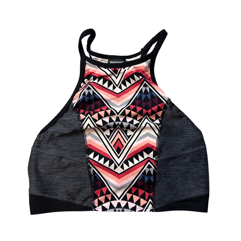 Pink Sports Bra Womens S Multicolor Ultimate High Neck‎ Aztec Geometric Active